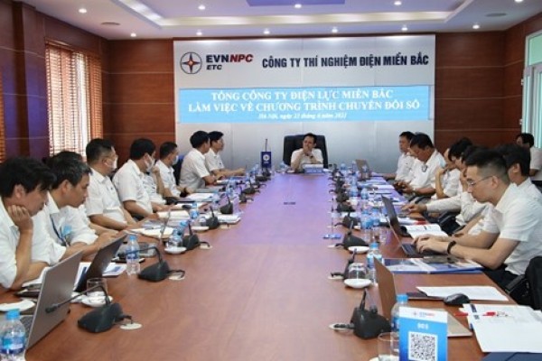 EVNNPC LÀM VIỆC VỚI NPCETC VỀ CÔNG TÁC CHUYỂN ĐỔI SỐ